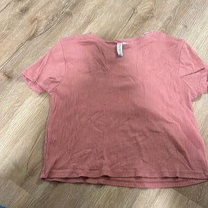 Divided pink crop top
